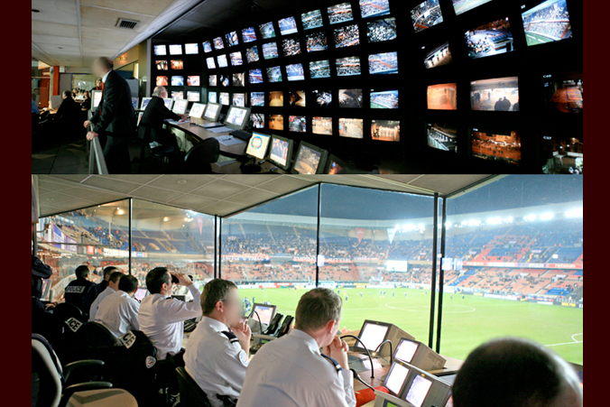 Reportage des la bulle policiere du parc des princes Paris